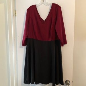 LucieLu burgundy and black dress
